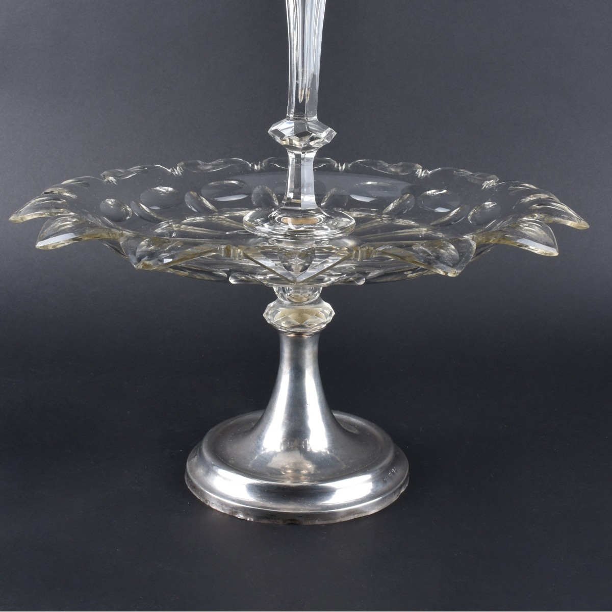 English Silver & Glass Epergne