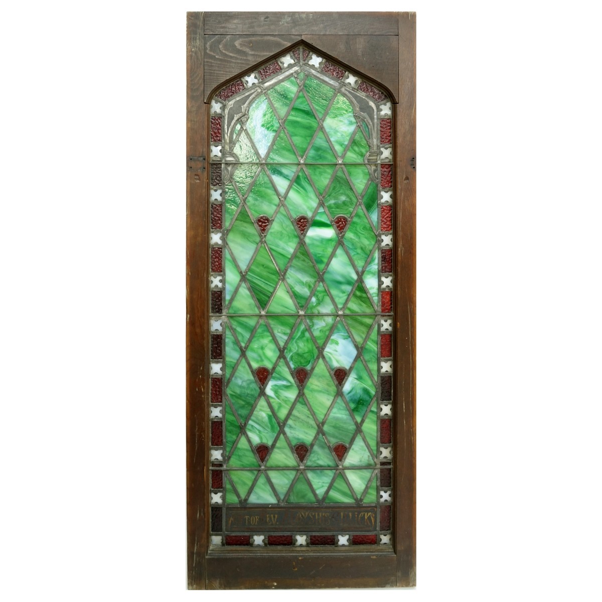 19th C. Leaded and Stained Glass Window