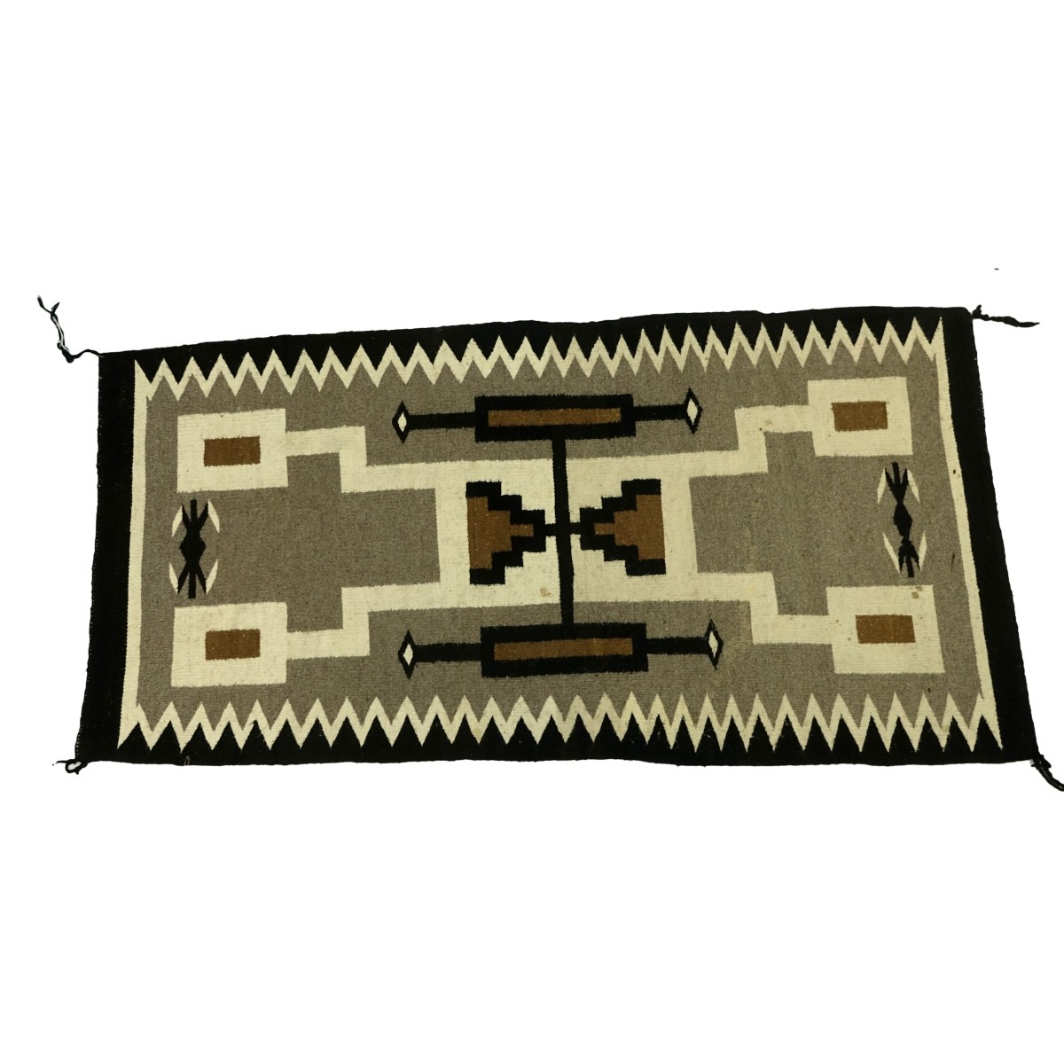Navajo Wool Storm Pattern Blanket