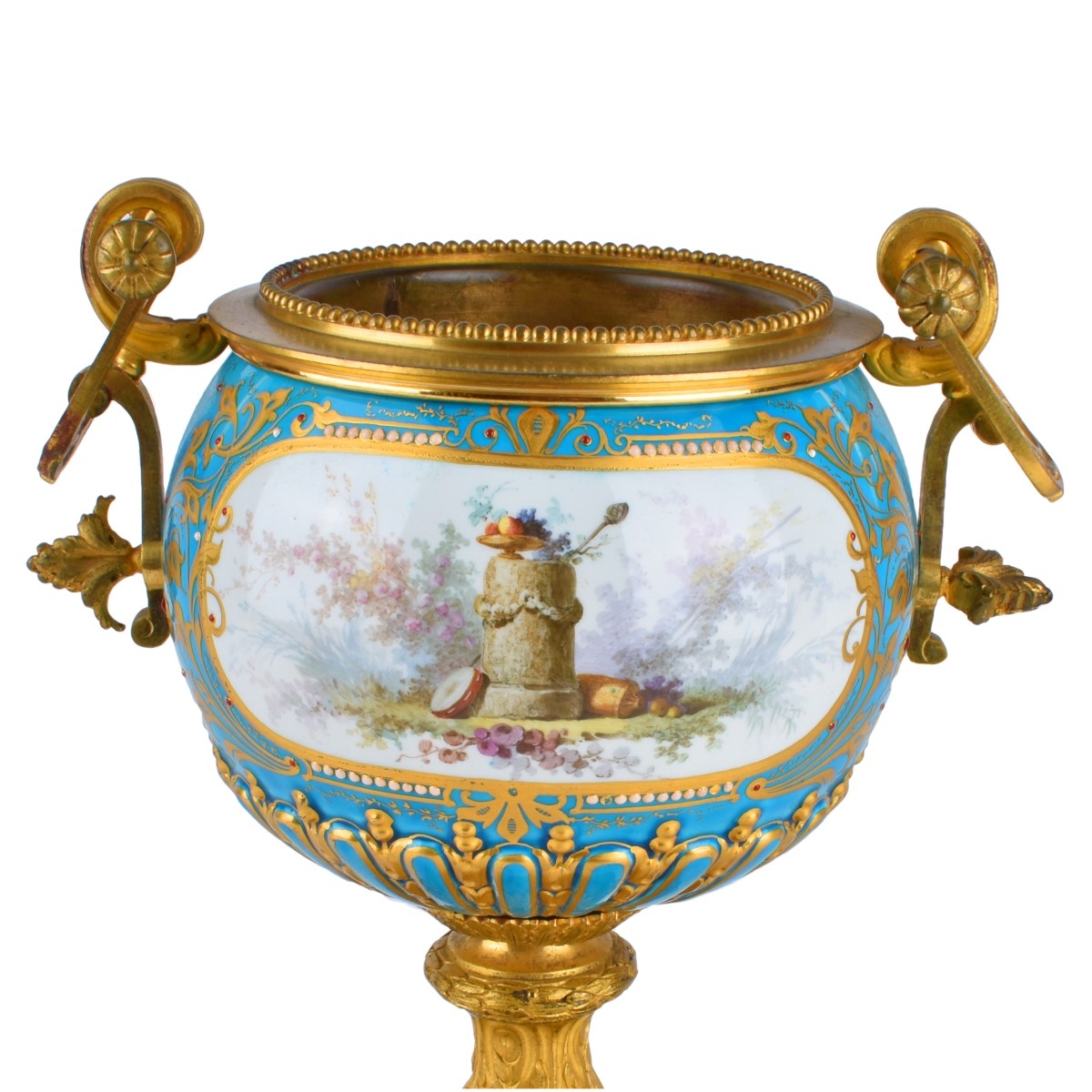 A Sevres style Porcelain and Bronze Mounted Bowl