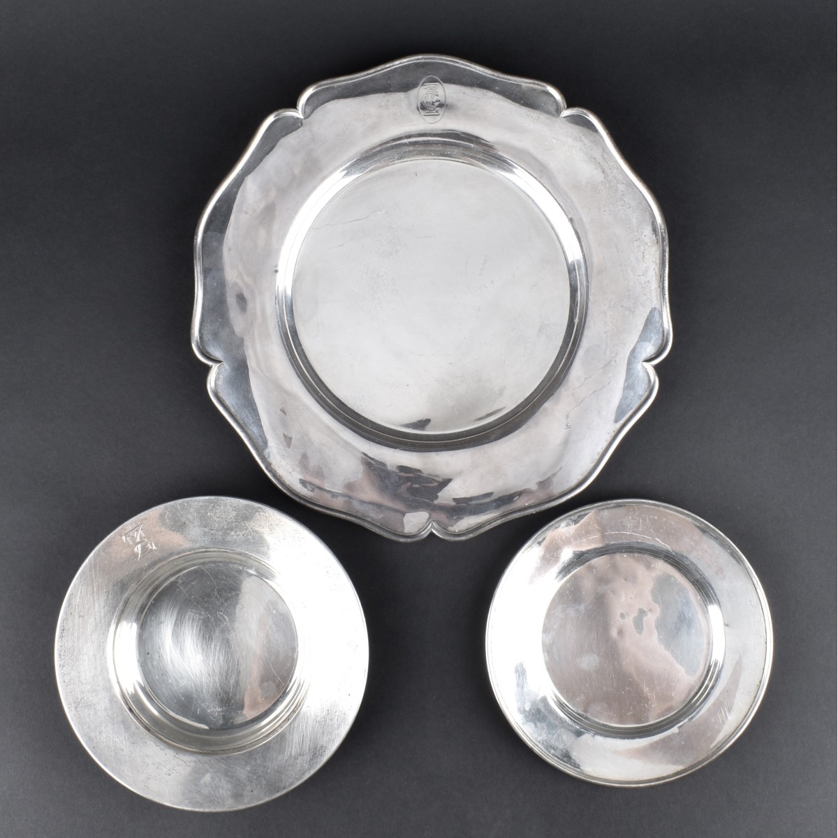 Four Sterling Silver Tableware