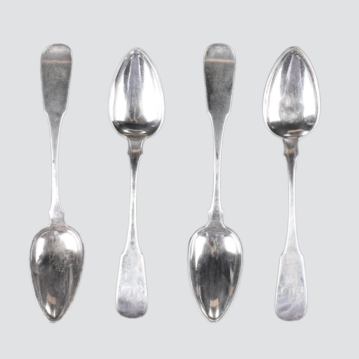 Four 19C Coin Silver Spoons