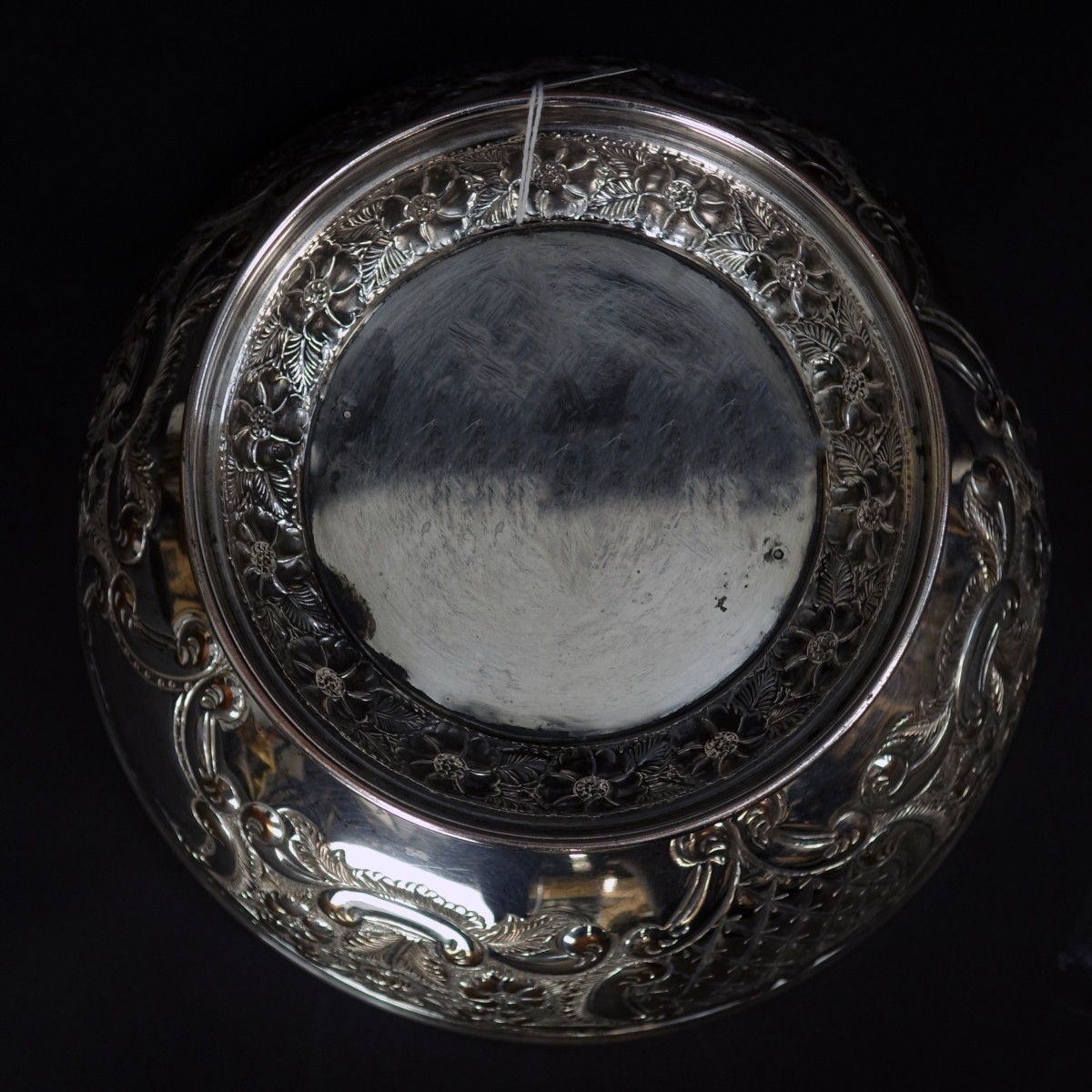 19/20th C. Repousse Silver Plate Centerpiece Bowl