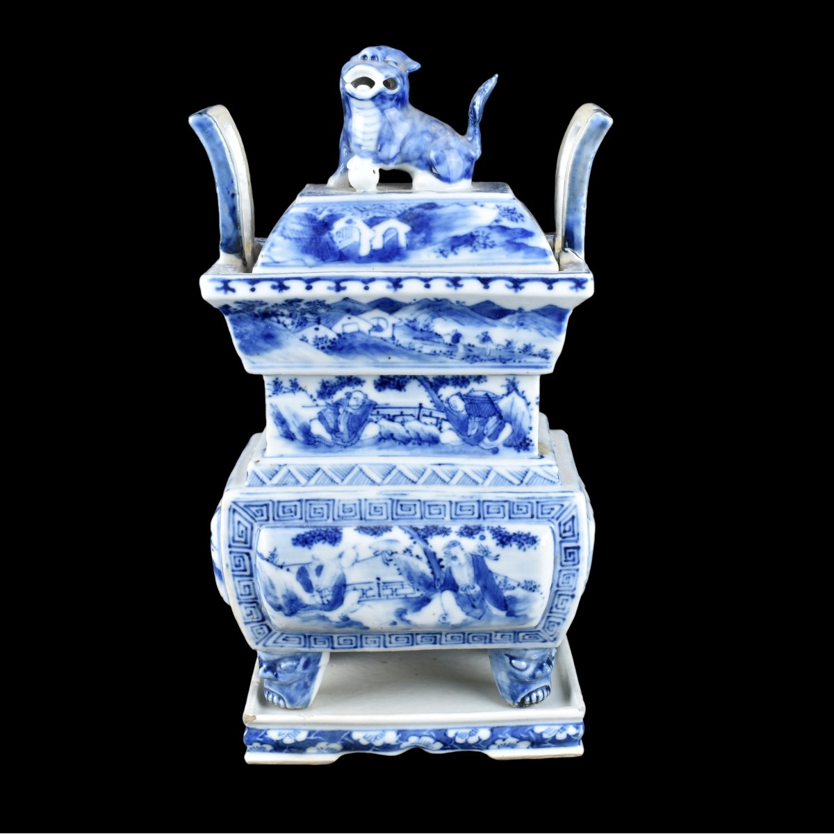 Chinese Blue and White Porcelain Incense Burner