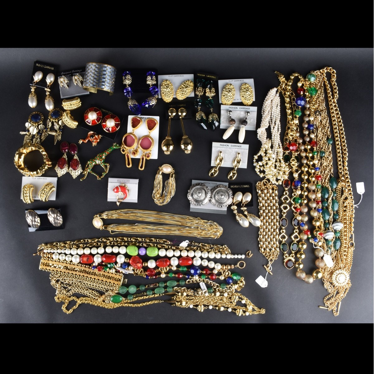 Large Assortment of Retro Costume Jewelry