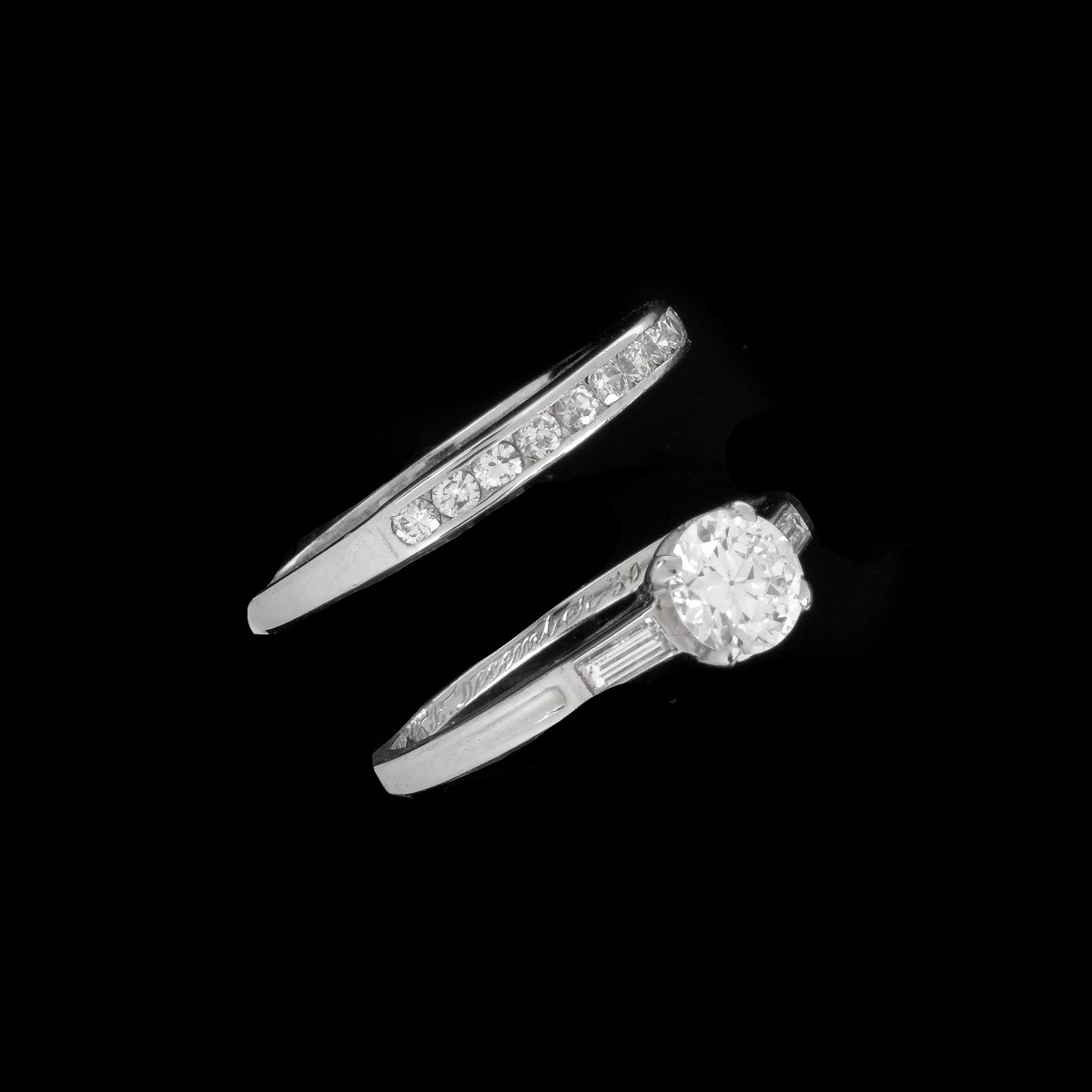 Vintage Tiffany & Co Diamond Wedding Set