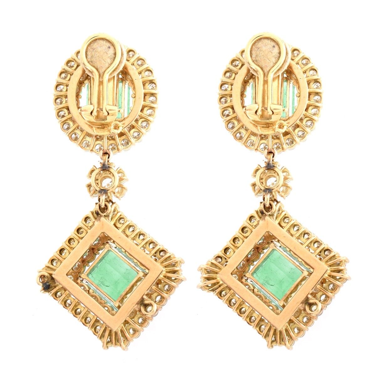 Important Emerald, Diamond and 18K Earrings