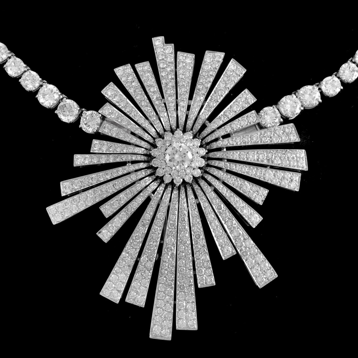 AGI 42.41ct TW Diamond and 18K Necklace/Brooch