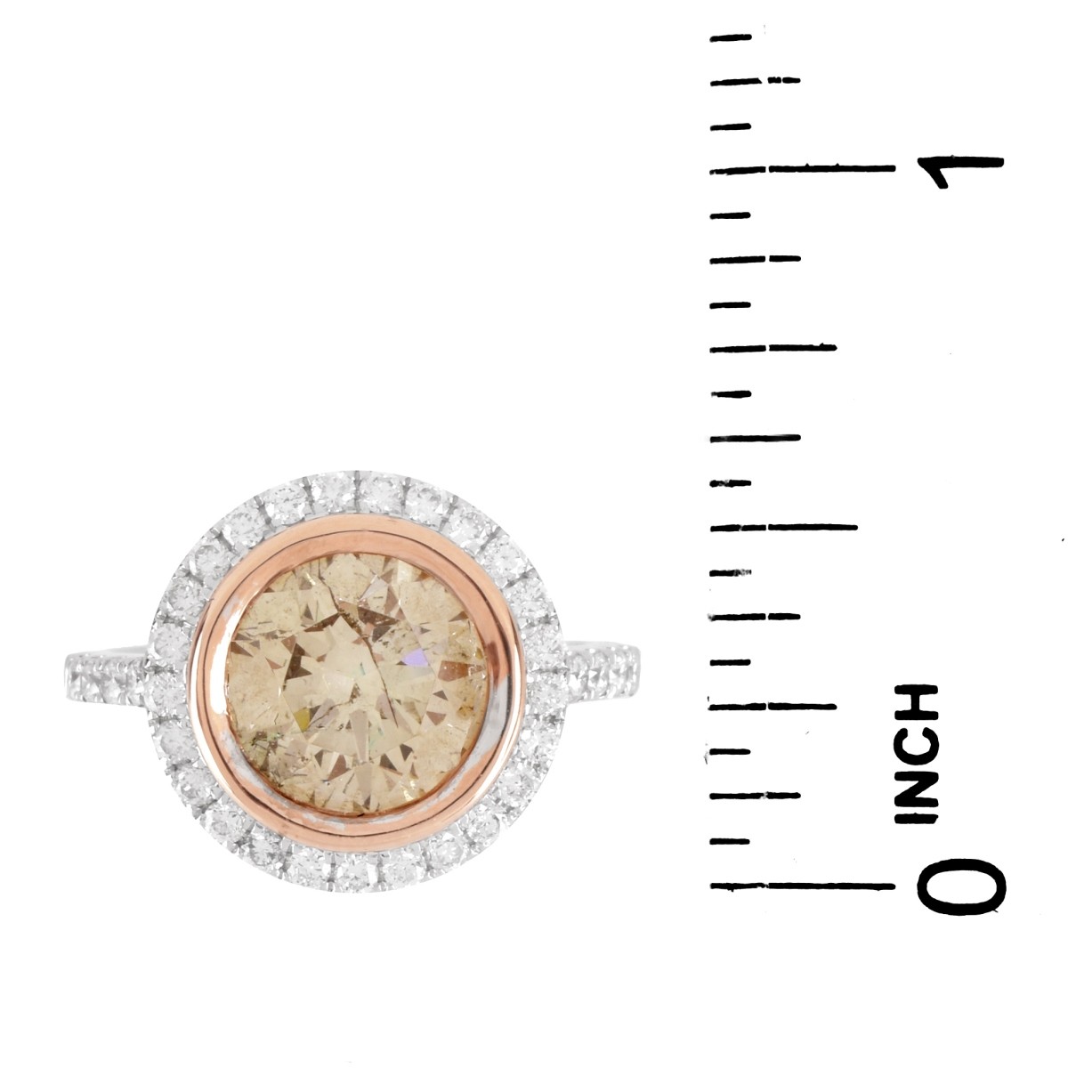 3.02ct Fancy Pinkish Brown Diamond Ring