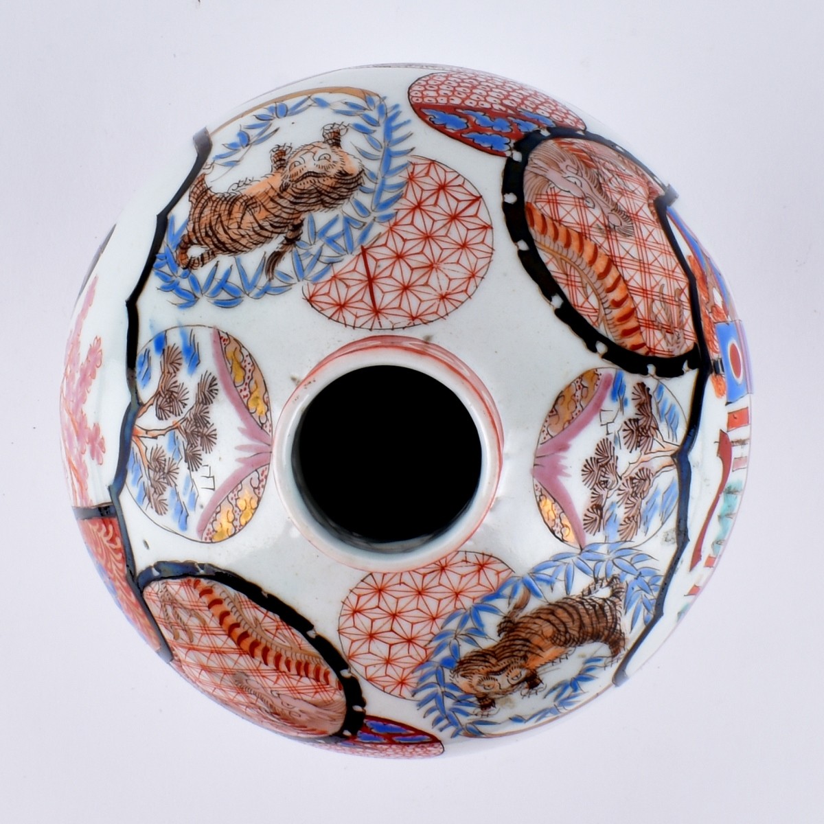 Pair Japanese Meiji Imari Porcelain Vases