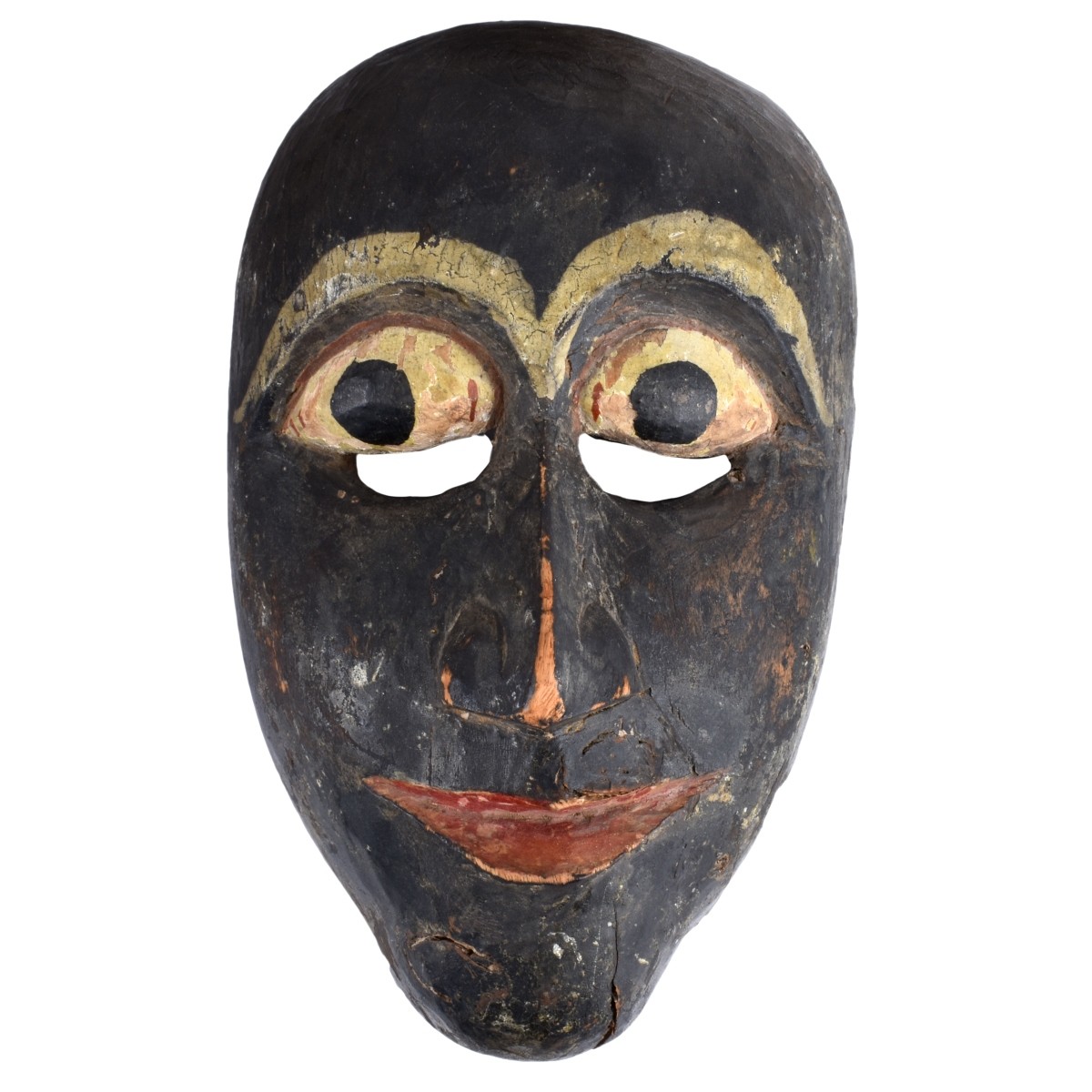 Three (3) African Polychrome Wood Carved Masks