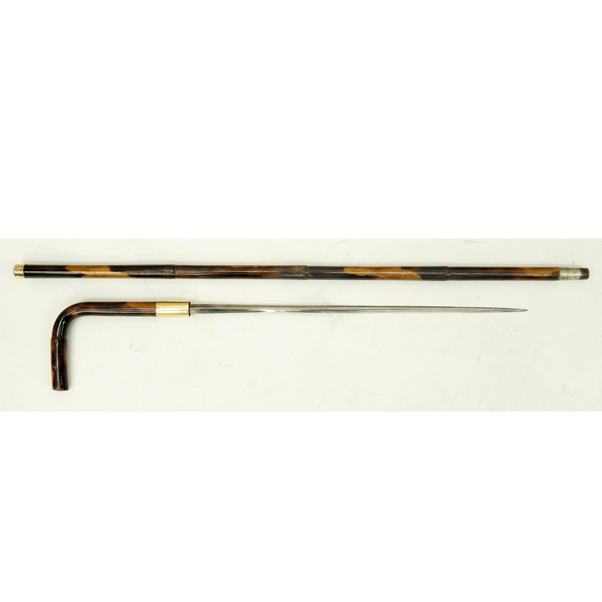 Antique Sword Cane With Gold Collar