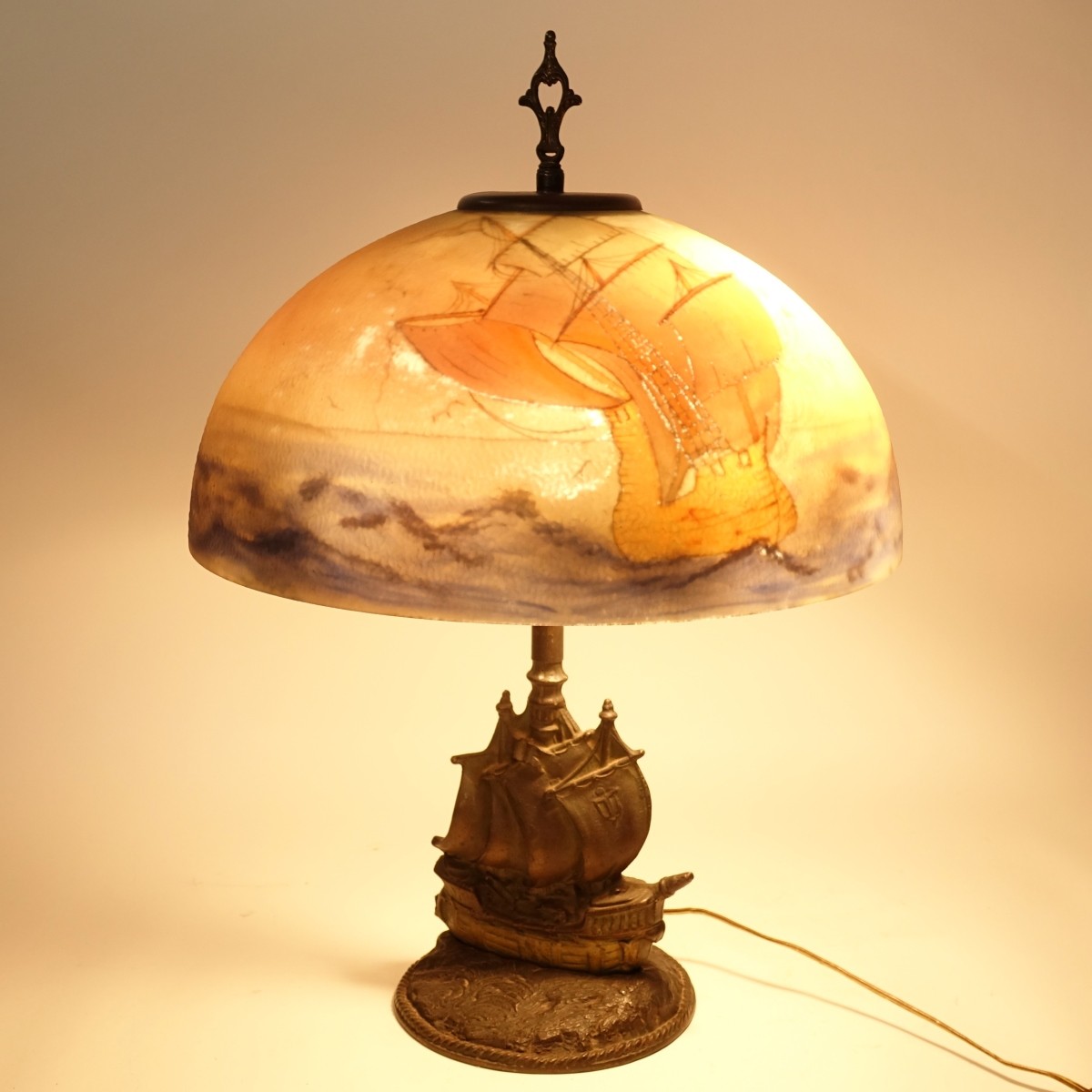 Aladdin Reverse Painted Lamp