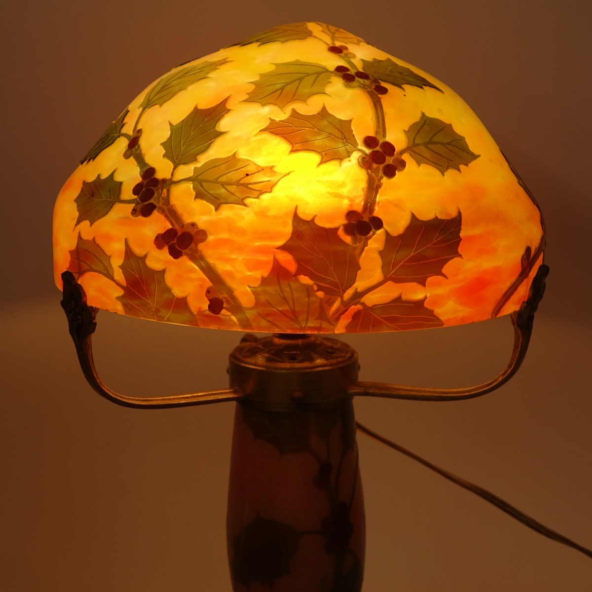 Legras Cameo Glass Lamp