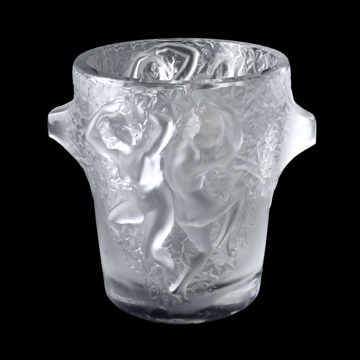 Lalique "Ganymede" Frosted Crystal Ice Bucket