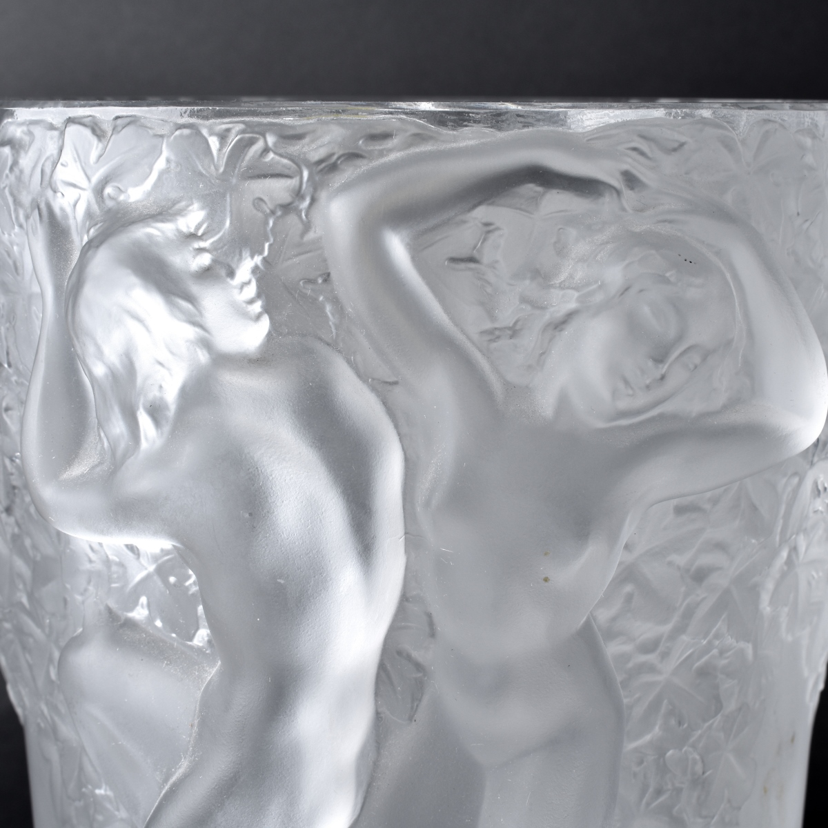 Lalique "Ganymede" Frosted Crystal Ice Bucket