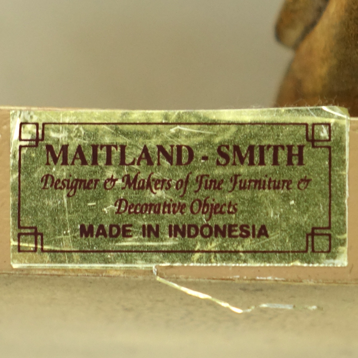 Pair Maitland Smith Gold Painted Brackets