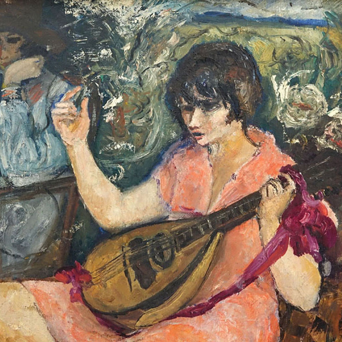 after: Marcel Dyf, French (1899-1985) Oil on Canvas, Woman Playin