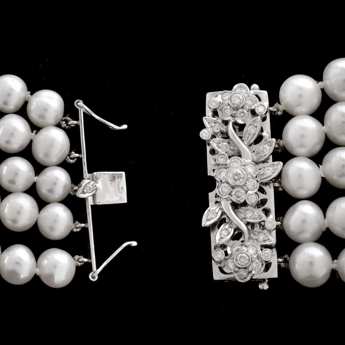 Pearl, Diamond and 18K Bracelet