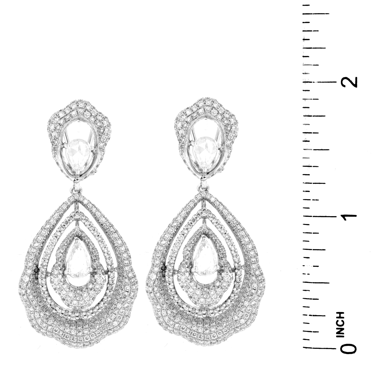 5.86ct TW Diamond and 18K Earrings
