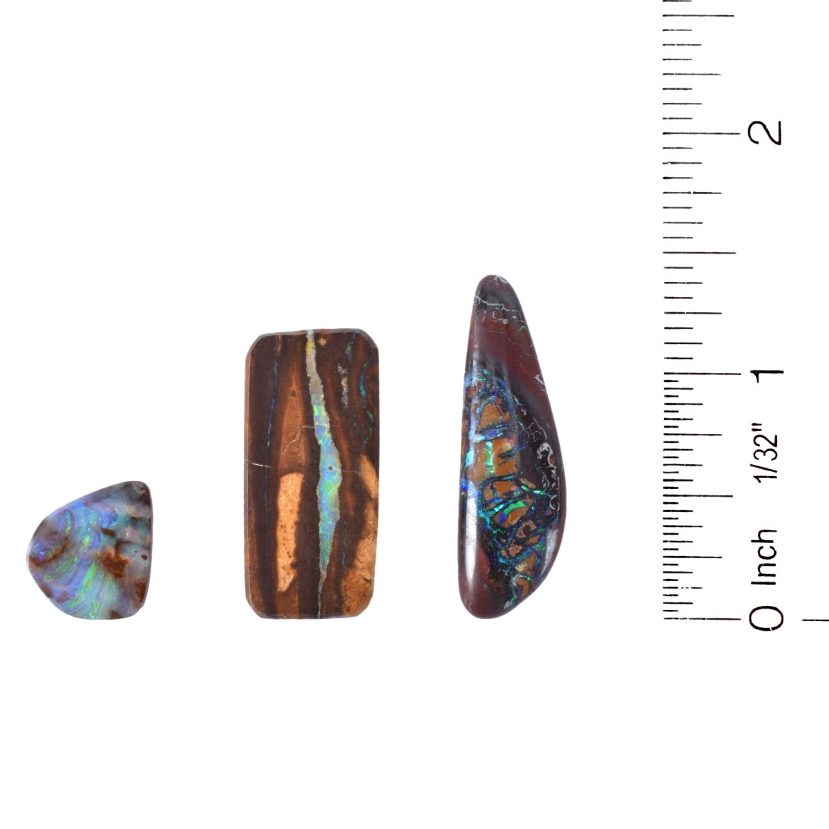 Three Boulder Opals.