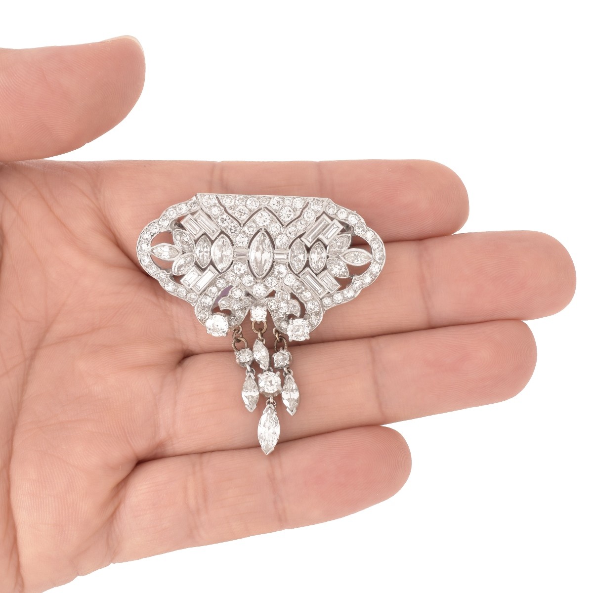 Art Deco Diamond and Platinum Brooch