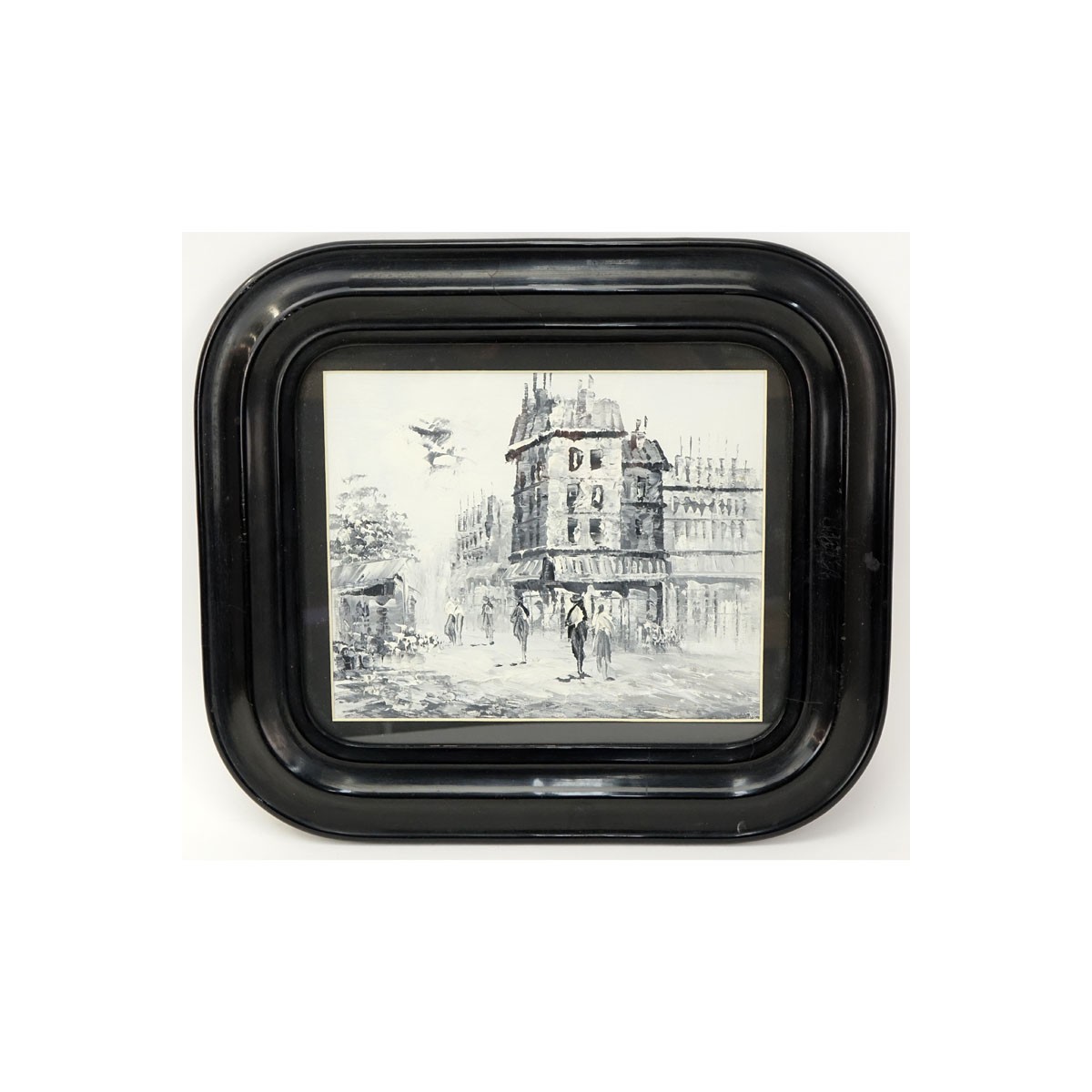 19/20th Century French School Grisaille Oil Painti