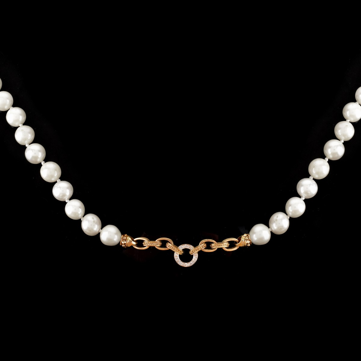 Vintage 7.0mm Pearl and 14K Necklace