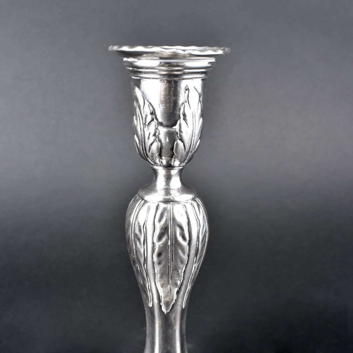 19th Century German Silver Plate Candlestick