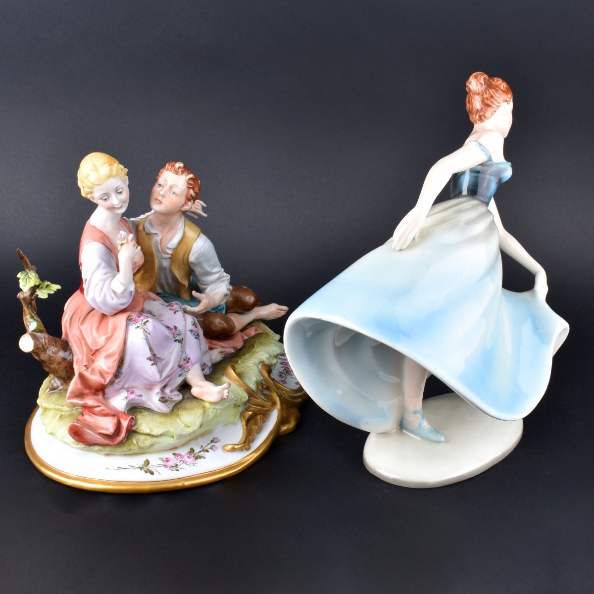 Two (2) Vintage Porcelain Figurines