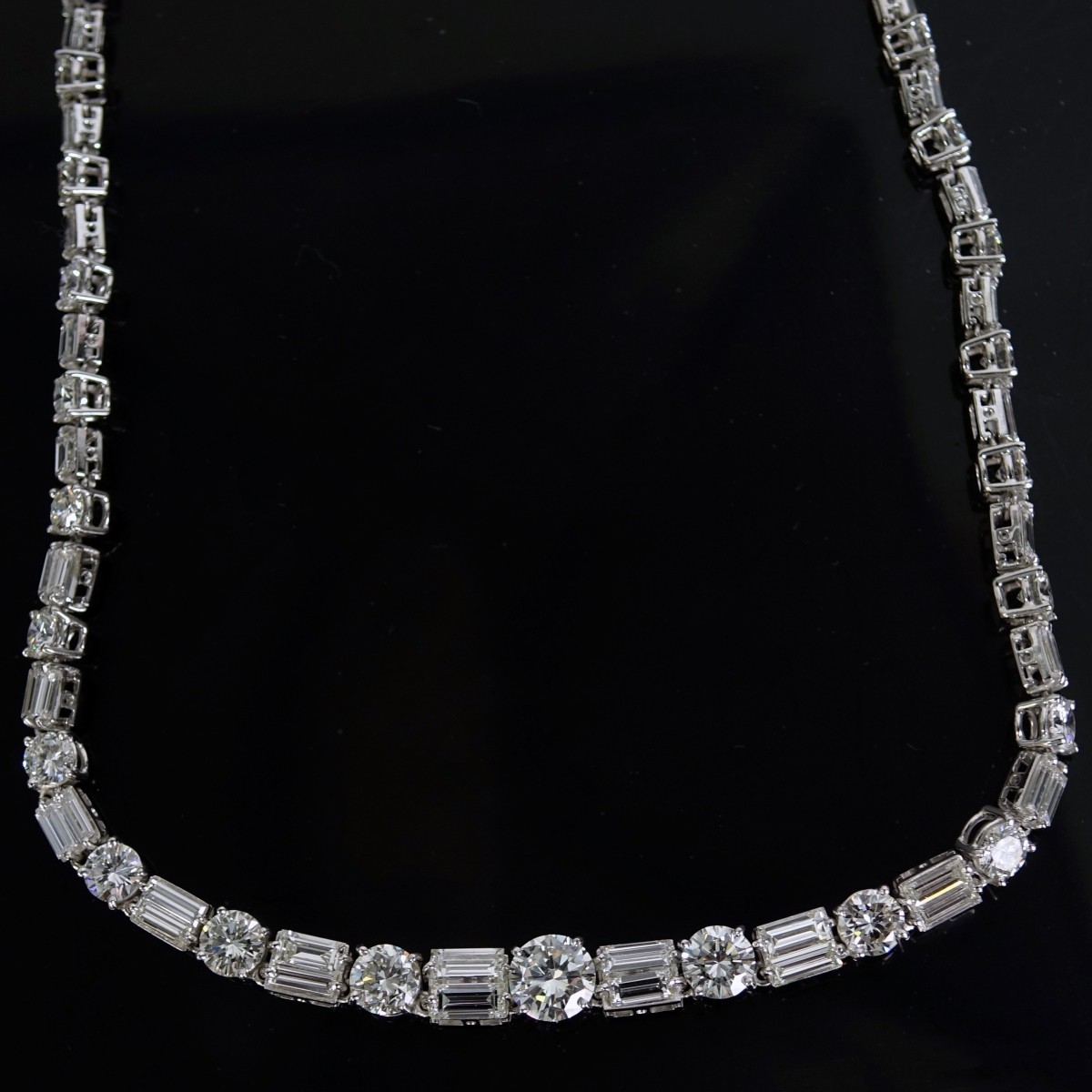 27.50ct TW Diamond and Platinum Necklace