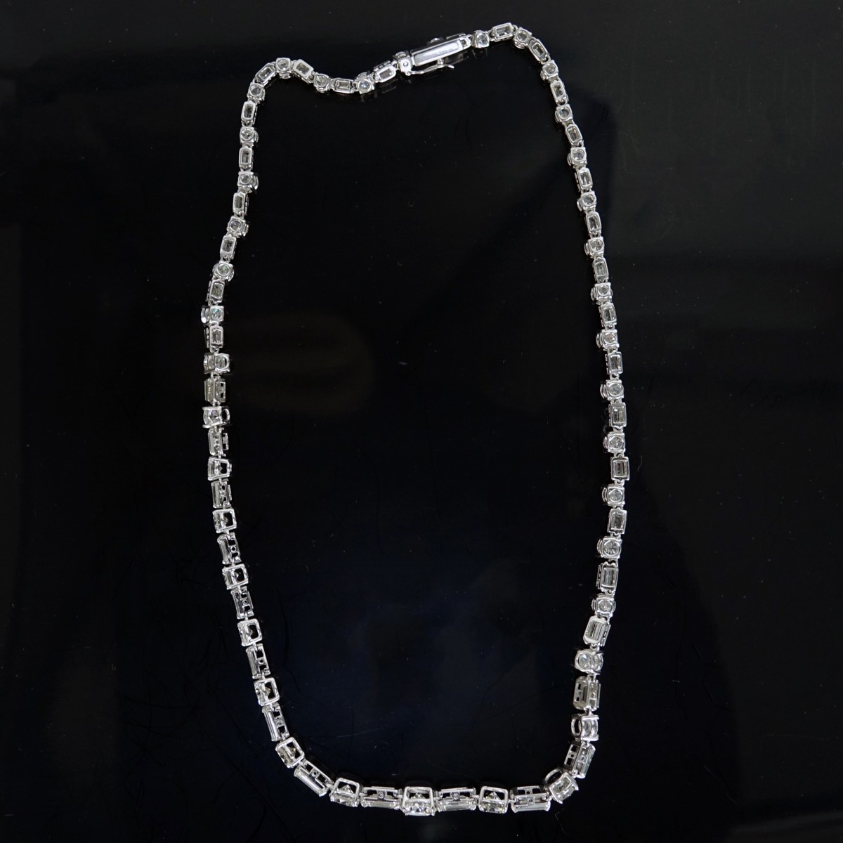 27.50ct TW Diamond and Platinum Necklace