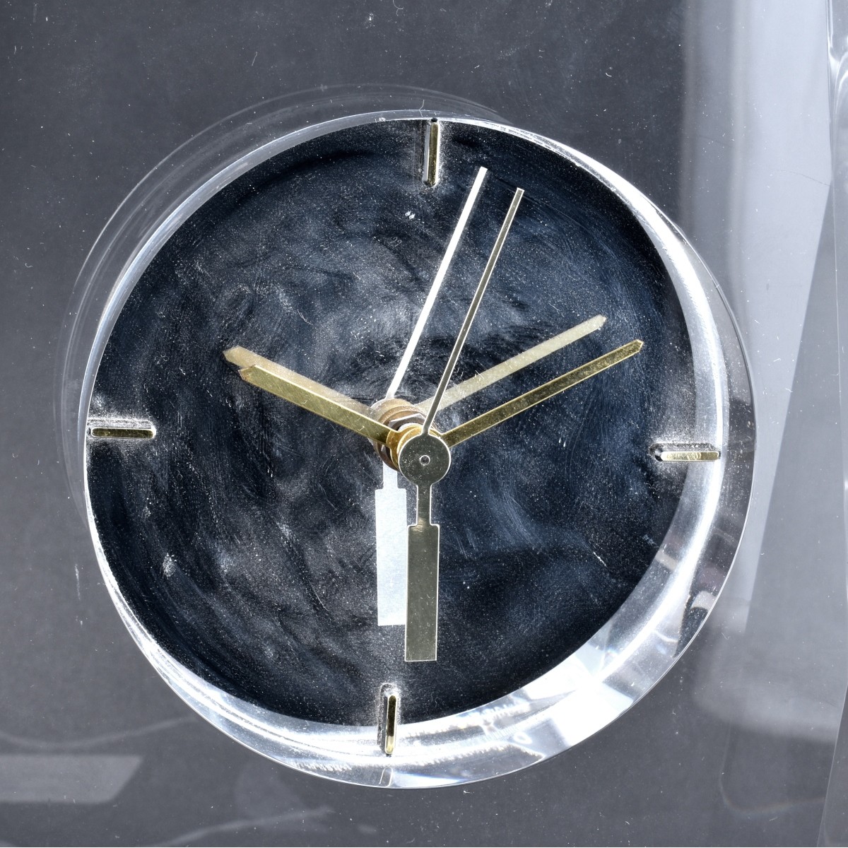 Mid Century Modern Faceted Lucite Clock