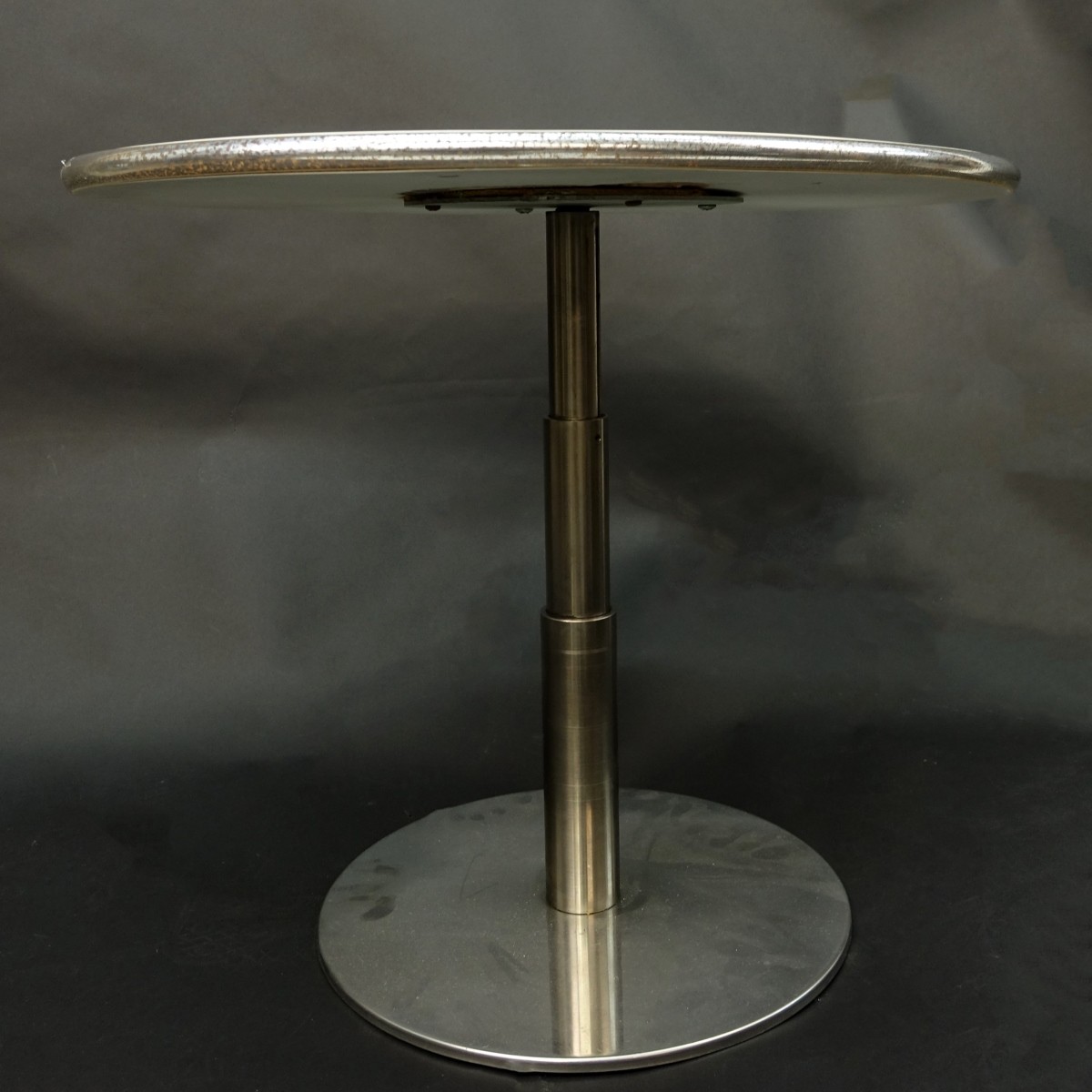 Colber Chrome and Laminate Adjustable Side Table