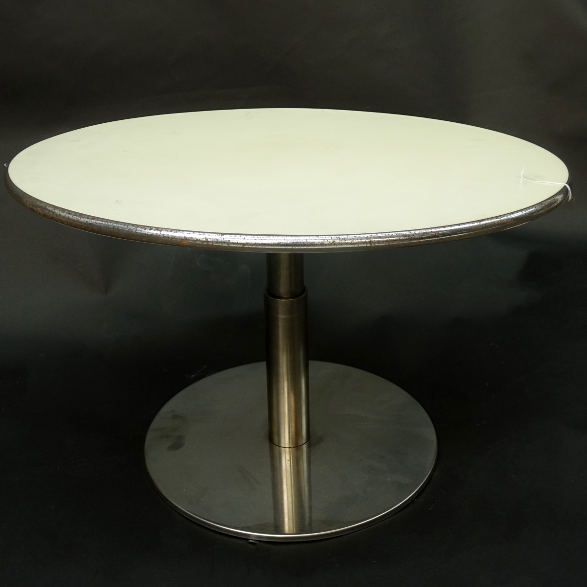 Colber Chrome and Laminate Adjustable Side Table