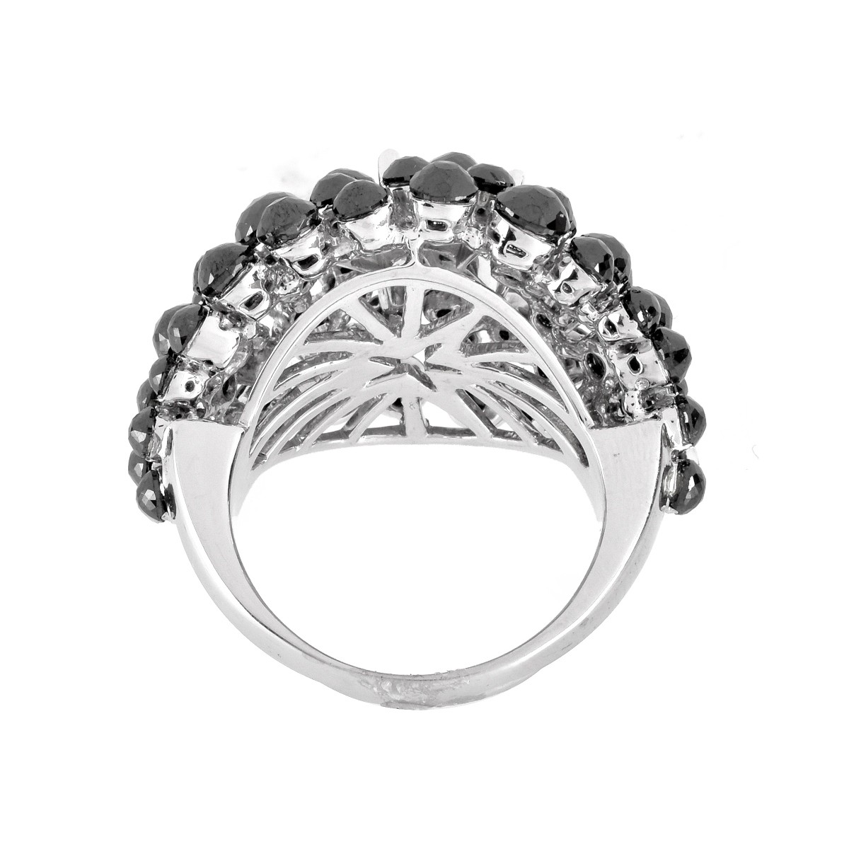 Charade Black and White Diamond Ring