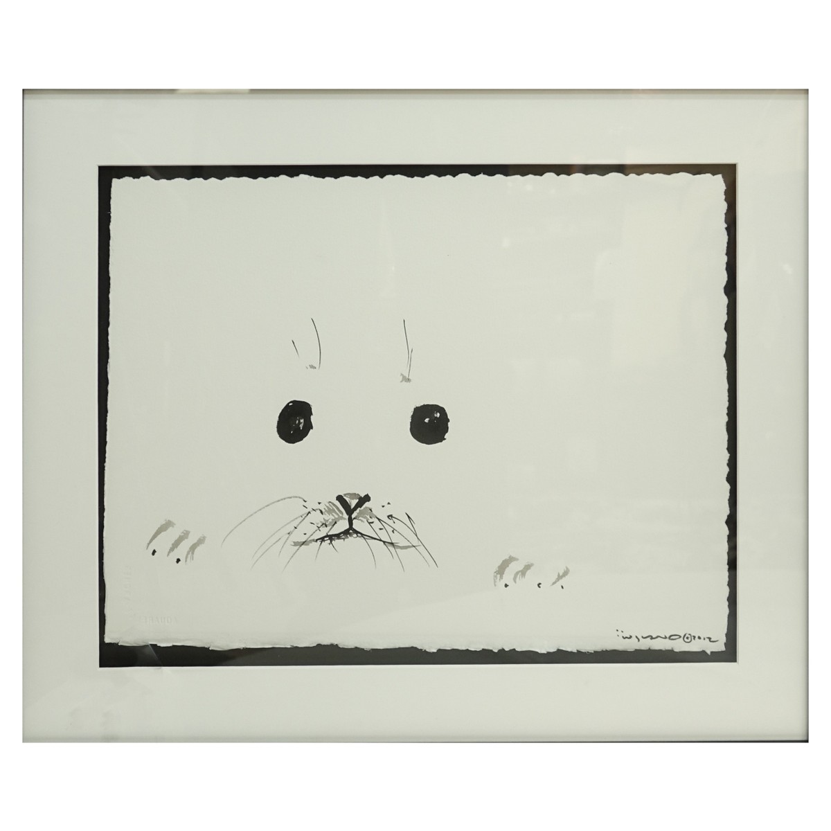 Robert Wyland (1956 - ) Sumi Ink Seal Face