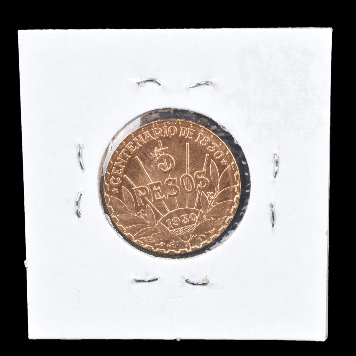 1930 Uruguay/Constitution Centennial Gold 5 Pesos