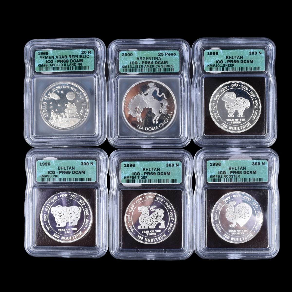 Six (6) Slabbed Coins
