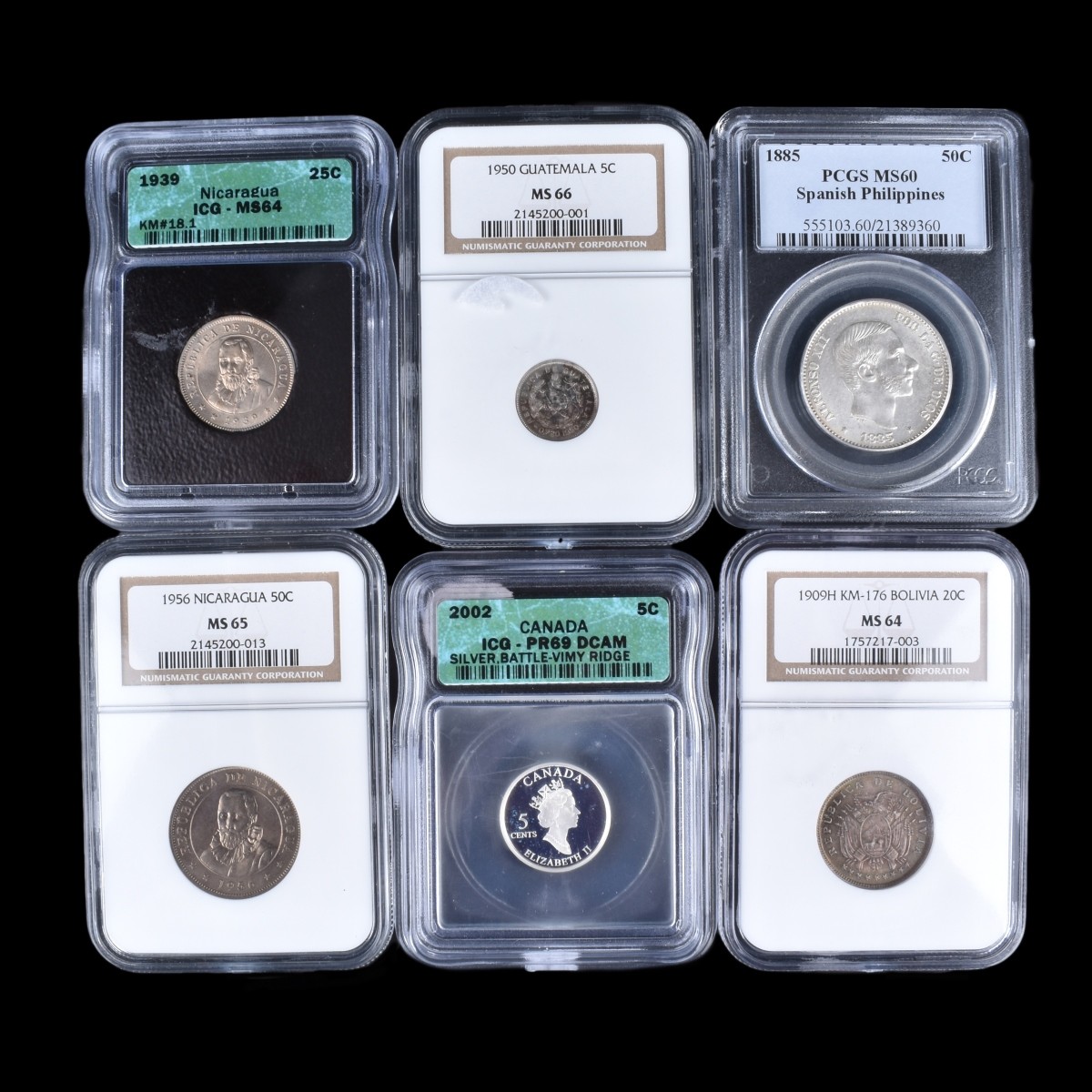 Six (6) Silver Coins