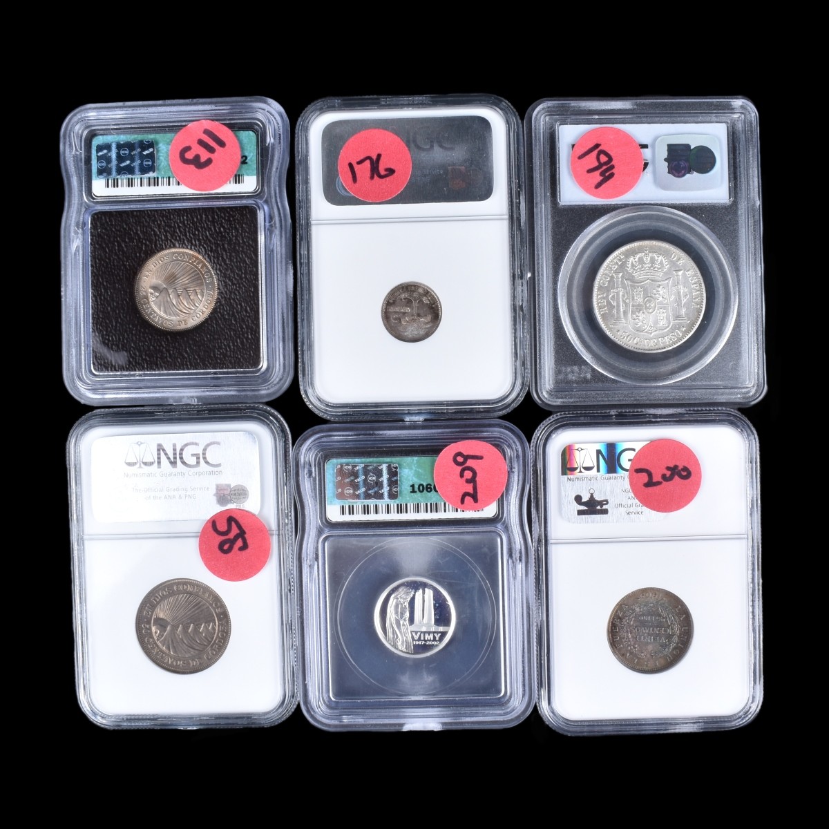 Six (6) Silver Coins