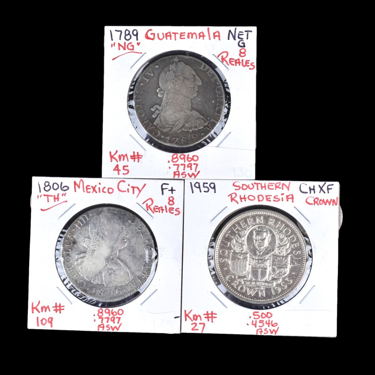 Three (3) Large Silver Coins