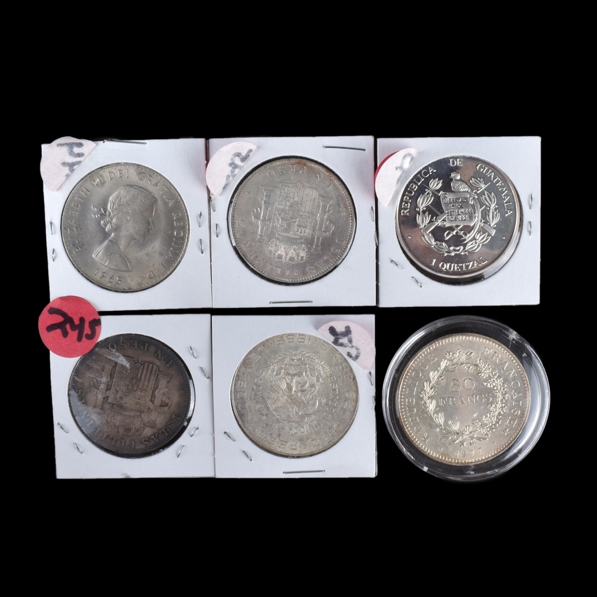 Six (6) Large Silver Coins