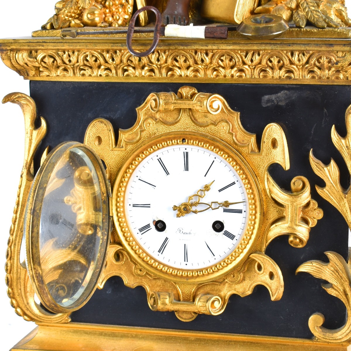 Antique French Bronze Mantle Clock