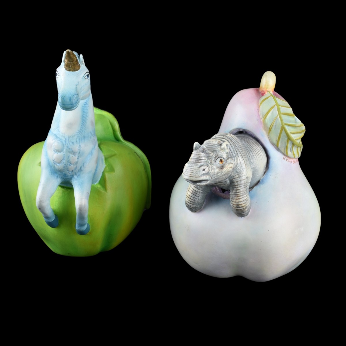 Two Sergio Bustamante Ceramic Figurines
