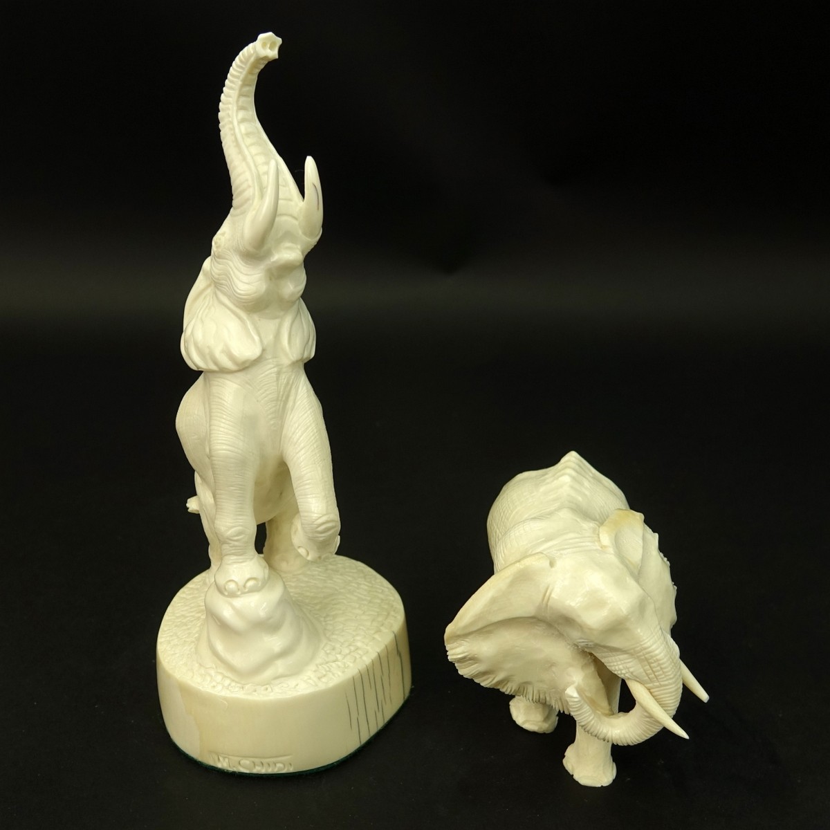 Two (2) African Carved Ivory Figurines