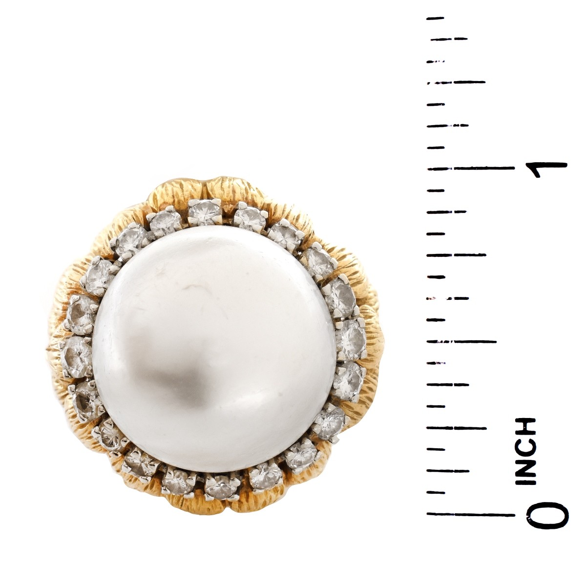 Vintage Mabe Pearl and 14K Ring
