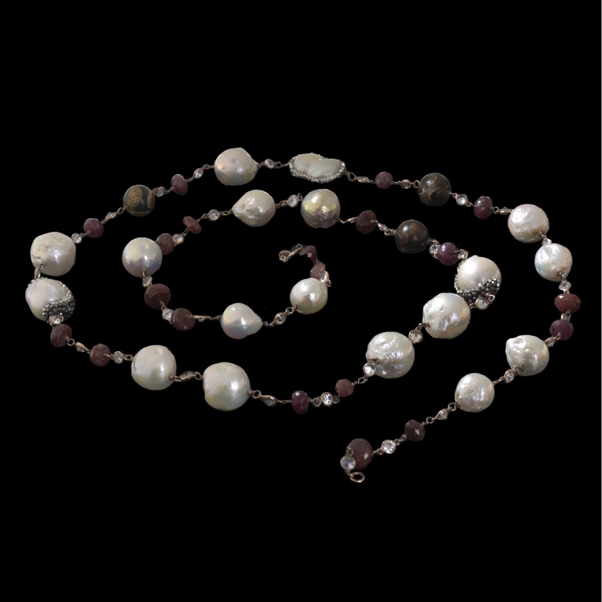 Vintage Indian Baroque Pearl Necklace
