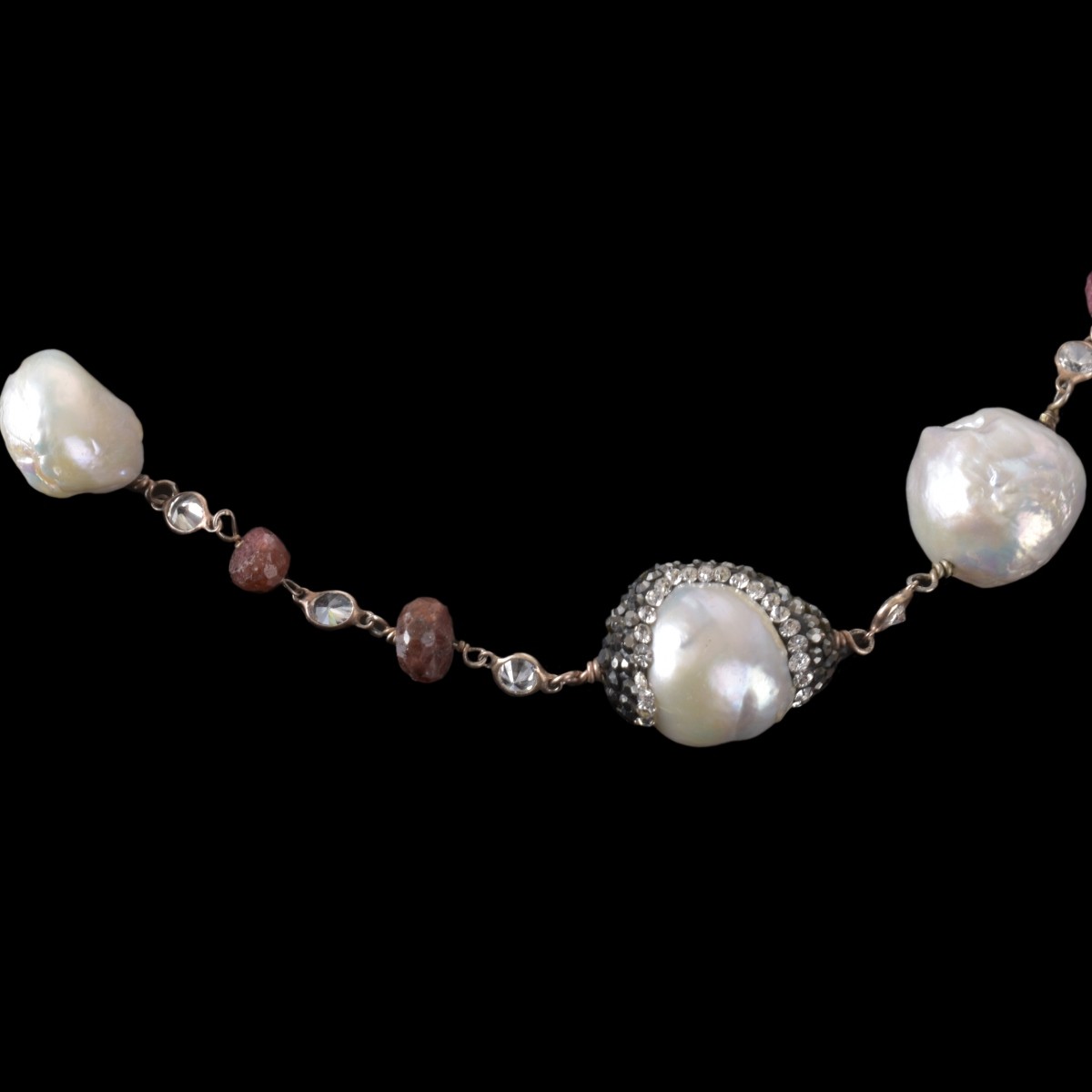 Vintage Indian Baroque Pearl Necklace