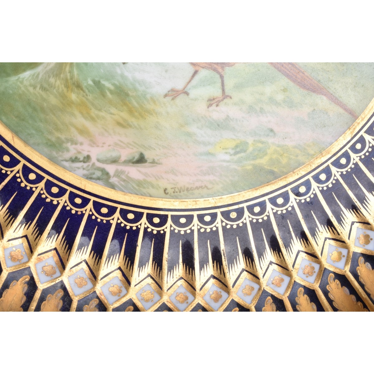 Pr. of Tiffany & Co. Cabinet Plates by C.J. Weaver